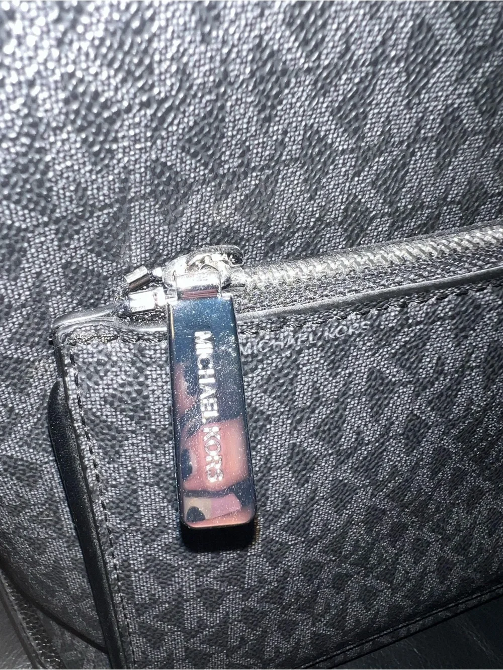 Michael Kors Black & Gray Signature Backpack